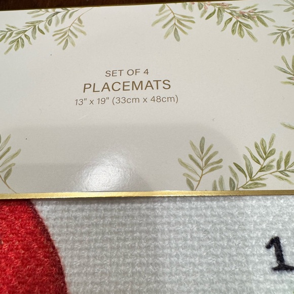 Lillian August Vintage Inspired North Pole Santa placemats Set of 4 - Picture 3 of 6